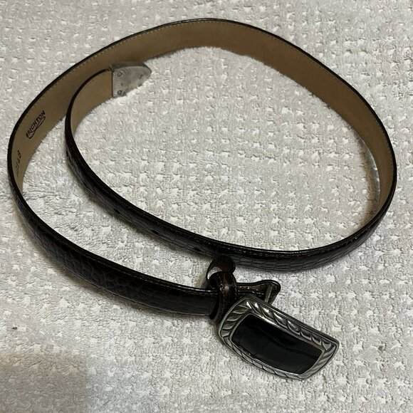 Size ML/32 - Brighton - Dark Brown Leather Belt - Picture 2 of 5